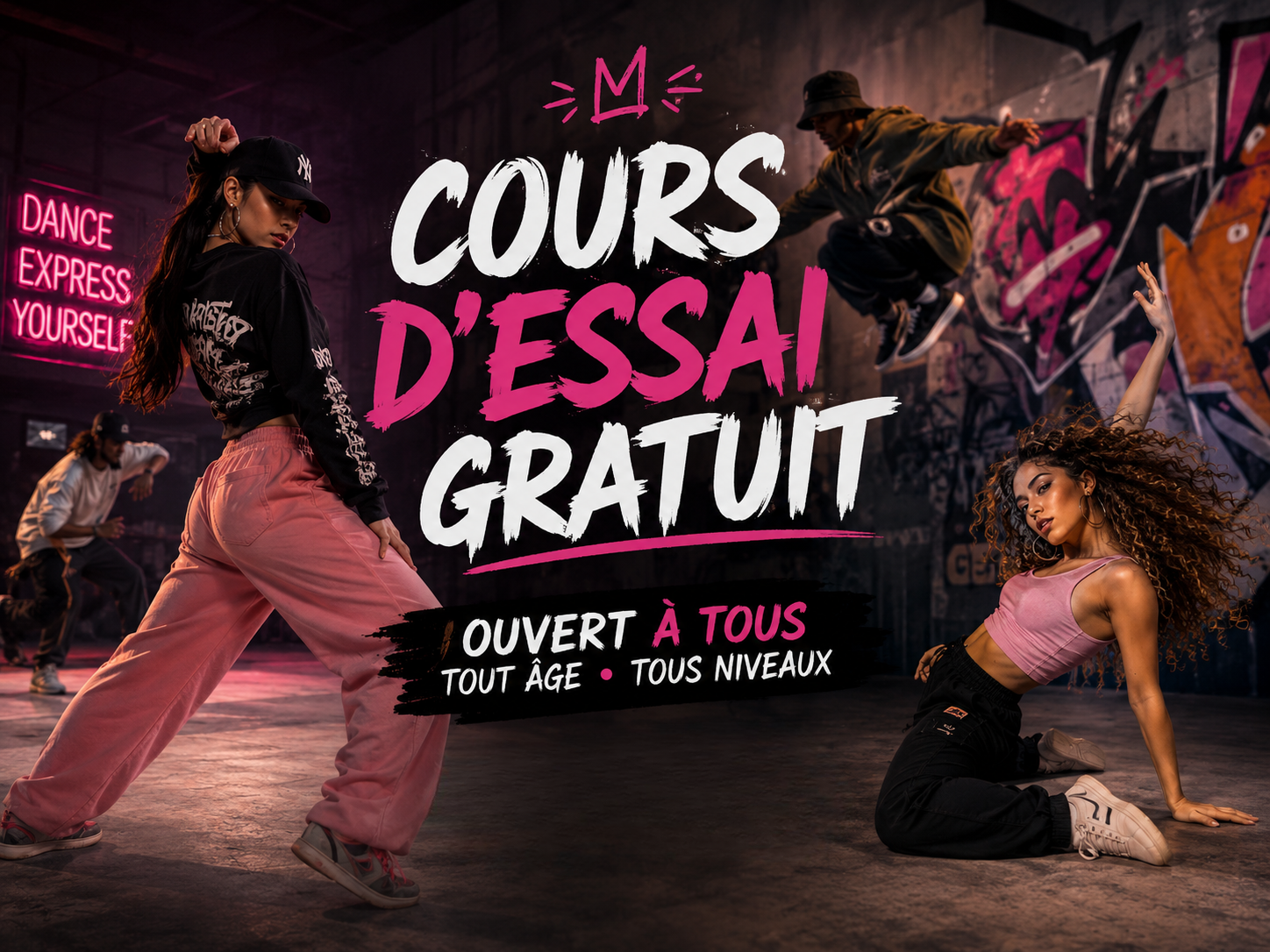 Cours d'essai gratuit ouvert à tous âges et niveaux